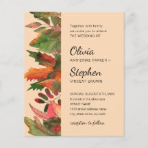 Les feuilles tombent. Bois d'automne Mariage botan