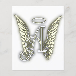 Prospectus 11,4 Cm X 14,2 Cm Lettre A - Ange AlphabetLettre initiale Ailes Halo