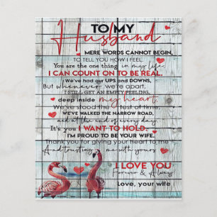 Prospectus 11,4 Cm X 14,2 Cm Lettre À Mon Mari, Nouveau Cadeau À Domicile