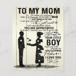 Prospectus 11,4 Cm X 14,2 Cm Lettre de mon fils à ma mère, Cadeau spécial pour 
