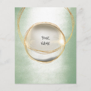 Prospectus 11,4 Cm X 14,2 Cm Liste de prix Boutique Bijoux SPA ongles de cheveu