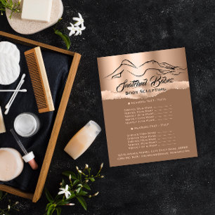 Prospectus 11,4 Cm X 14,2 Cm Liste de prix Logo Rose SPA Construction de sculpt
