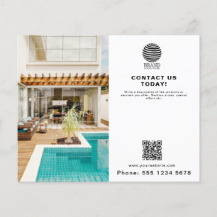 Prospectus 11,4 Cm X 14,2 Cm Logo commercial promotionnel Photo Code QR