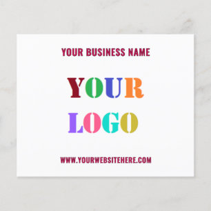 Prospectus 11,4 Cm X 14,2 Cm Logo de l'entreprise personnalisé Texte et couleur