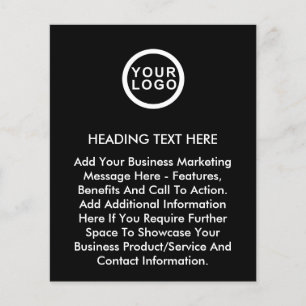 Prospectus 11,4 Cm X 14,2 Cm Logo d'entreprise Grand imprimé prospectus promoti