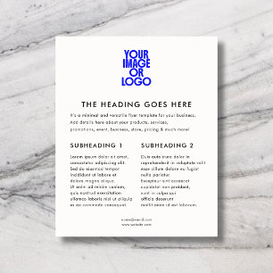 Prospectus 11,4 Cm X 14,2 Cm Logo d'entreprise minimaliste Code QR moderne blan