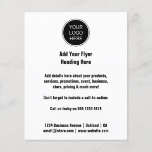 Prospectus 11,4 Cm X 14,2 Cm Logo d'entreprise   Minimaliste Nettoyer Blanc Sim