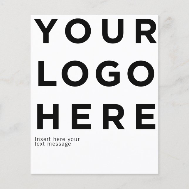 Prospectus 11,4 Cm X 14,2 Cm Logo et texte de style Gras moderne minimisant dan (Devant)