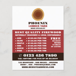 Prospectus 11,4 Cm X 14,2 Cm Logo Heartwood, Bois/Bois/Bois Advert