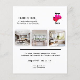 Prospectus 11,4 Cm X 14,2 Cm Logo Minimal Marketing d'entreprise de photographi