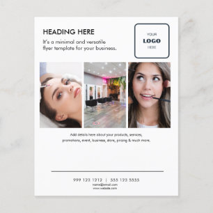 Prospectus 11,4 Cm X 14,2 Cm Logo photo minimaliste Circulaire marketing d'entr