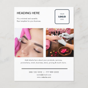 Prospectus 11,4 Cm X 14,2 Cm Logo photo minimaliste marketing d'entreprise