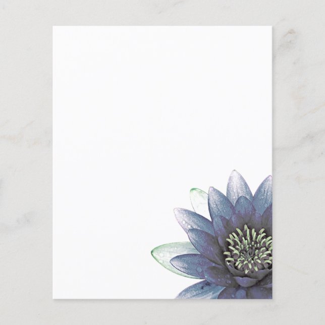 Prospectus 11,4 Cm X 14,2 Cm Lotus bleu personnalisé (Devant)