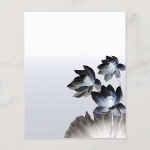 Prospectus 11,4 Cm X 14,2 Cm Lotus Blossoms Artistiques Business Custom Flyer