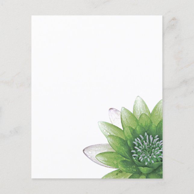 Prospectus 11,4 Cm X 14,2 Cm Lotus vert (Devant)