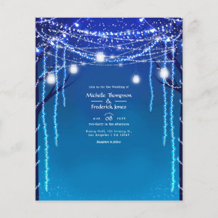 Prospectus 11,4 Cm X 14,2 Cm Lumières de mariage de la forêt illuminée Invitati