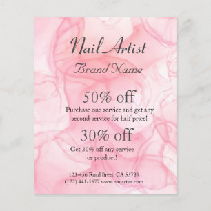 Prospectus 11,4 Cm X 14,2 Cm Magasin d'art ongle de dépliants personnalisés