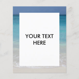 Prospectus 11,4 Cm X 14,2 Cm Magnifique Plage   Photo des Îles Turques et Caïqu