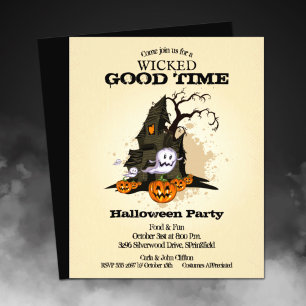 Prospectus 11,4 Cm X 14,2 Cm Maison hantée à petit budget Halloween