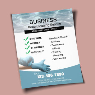 Prospectus 11,4 Cm X 14,2 Cm Maison professionnelle de nettoyage à domicile en 