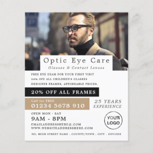Prospectus 11,4 Cm X 14,2 Cm Male Model, Optician, Technical Practitioner