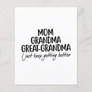 Prospectus 11,4 Cm X 14,2 Cm Maman Grand-mère Grand-grand-grand-mère Fête des m