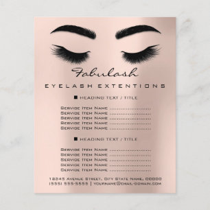 Prospectus 11,4 Cm X 14,2 Cm Maquillage Artiste Beauté Salon Circulaire SPA Blu