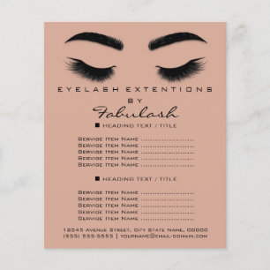 Prospectus 11,4 Cm X 14,2 Cm Maquillage Artiste Beauté Salon Circulaire SPA Ros