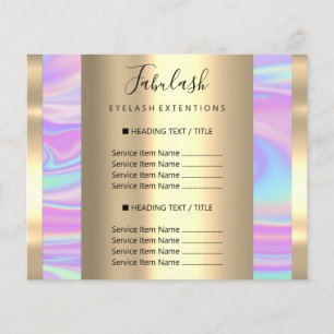 Prospectus 11,4 Cm X 14,2 Cm Maquillage Beauté Salon Holographe ongle Holograph