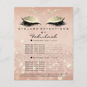 Prospectus 11,4 Cm X 14,2 Cm Maquillage Beauté Salon Parties scintillant Circul