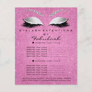 Prospectus 11,4 Cm X 14,2 Cm Maquillage Beauté Salon Parties scintillant Circul