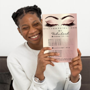 Prospectus 11,4 Cm X 14,2 Cm Maquillage Beauté Salon Parties scintillant rose F