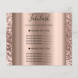 Prospectus 11,4 Cm X 14,2 Cm Maquillage Beauté Salon Rose Parties scintillant C