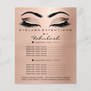 Prospectus 11,4 Cm X 14,2 Cm Maquillage Beauté Salon Rose Parties scintillant F