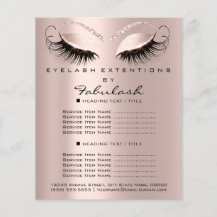 Prospectus 11,4 Cm X 14,2 Cm Maquillage Beauté Salon Rose Parties scintillant F