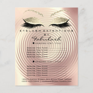 Prospectus 11,4 Cm X 14,2 Cm Maquillage Salon Parties scintillant Flyer Rose Go