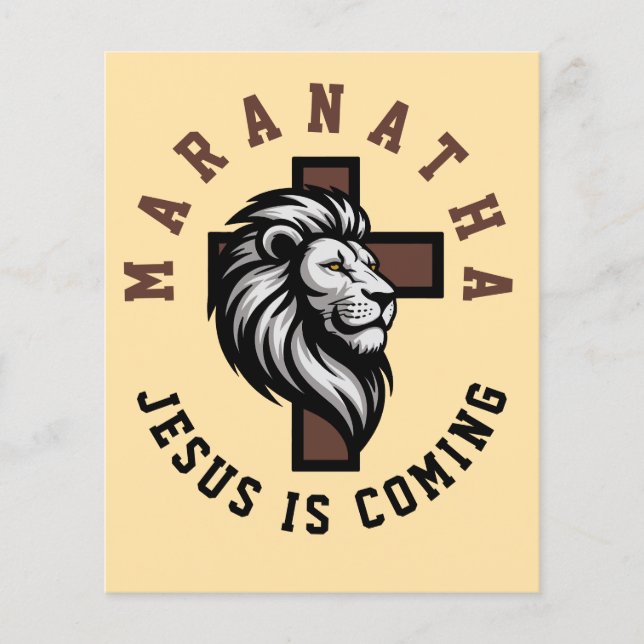 Prospectus 11,4 Cm X 14,2 Cm Maranatha Jésus arrive (Devant)