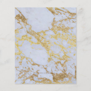 Prospectus 11,4 Cm X 14,2 Cm Marbre Parties scintillant or moderne tendance