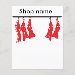 Prospectus 11,4 Cm X 14,2 Cm marché de la viande