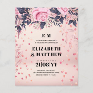 Prospectus 11,4 Cm X 14,2 Cm Mariage à budget le plus bas FLYERS Rosegold Pink