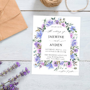 Prospectus 11,4 Cm X 14,2 Cm Mariage d'arche fleurie peri et violet budget