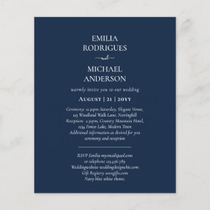 Prospectus 11,4 Cm X 14,2 Cm Mariage Espagnol invite le budget BILINGUE Boda