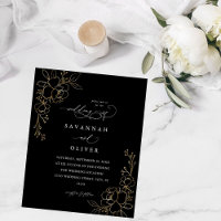 Mariage floral à revêtement or budgétaire