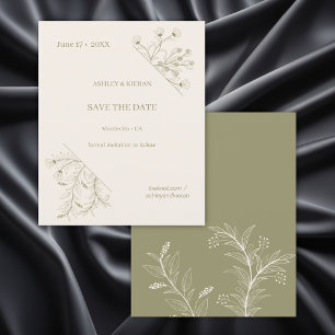Prospectus 11,4 Cm X 14,2 Cm Mariage floral Enregistrer la date Budget Invitati