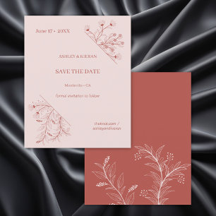 Prospectus 11,4 Cm X 14,2 Cm Mariage floral Enregistrer la date Budget Invitati