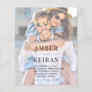 Prospectus 11,4 Cm X 14,2 Cm Mariage photo Budget White Shades
