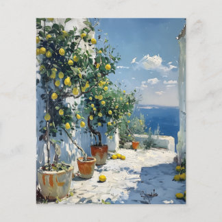 Prospectus 11,4 Cm X 14,2 Cm Mediterranean Impressionism with Lemons