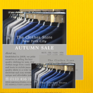 Prospectus 11,4 Cm X 14,2 Cm Men's Suits, Men's Clothing Store Advertising