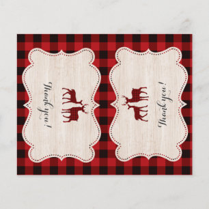 Prospectus 11,4 Cm X 14,2 Cm Merci de Baby shower de bûcheron doux