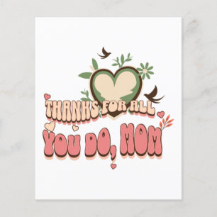 Prospectus 11,4 Cm X 14,2 Cm "Merci pour tout ce que tu fais, maman" Spécial Fê